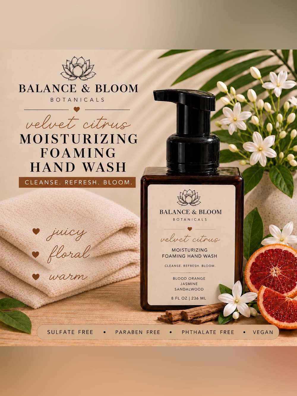 Foaming Hand Wash | Velvet Citrus | 8oz